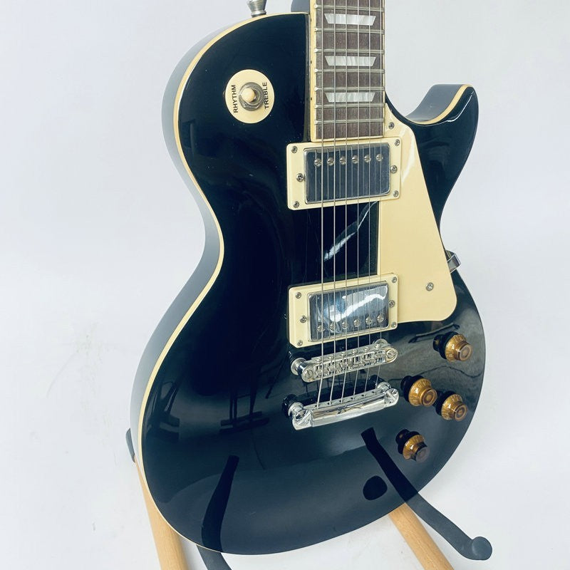 Black Single Cut Electric Guitar, Mahogany Body and Neck, Rosewood Fin