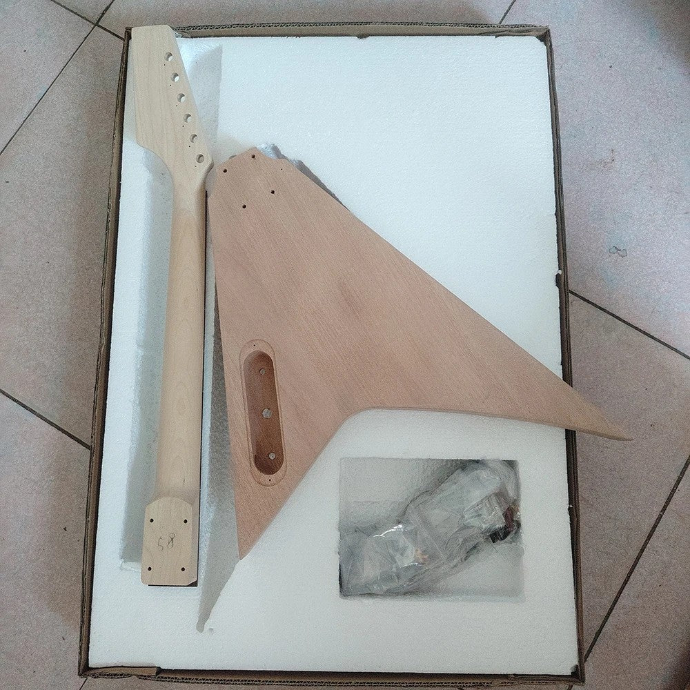 DIY Project Kit Mahogany Body Maple Neck Rosewood Fingerboard Fit Flyi
