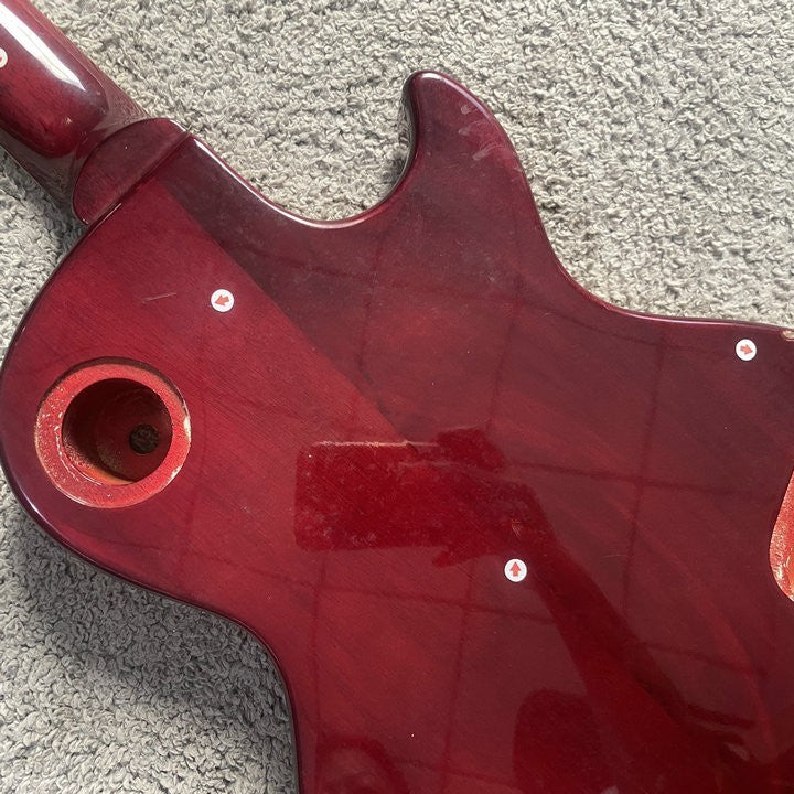 Left Hand Harley Benton Guitar Tiger Maple Top Body with Neck Set Fit