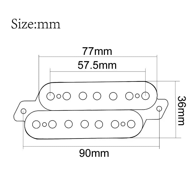 7 String Headless Guitar Humbucker Pickups Neck and Bridge Set