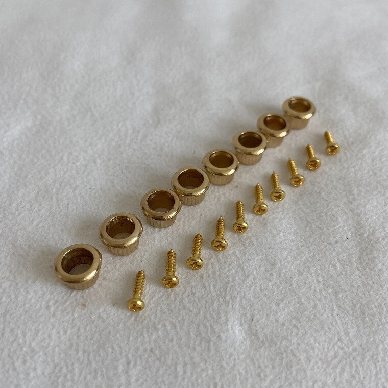 Gold 8 String Mandolin Vintage Tuning Pegs Machine Heads Black Buttons
