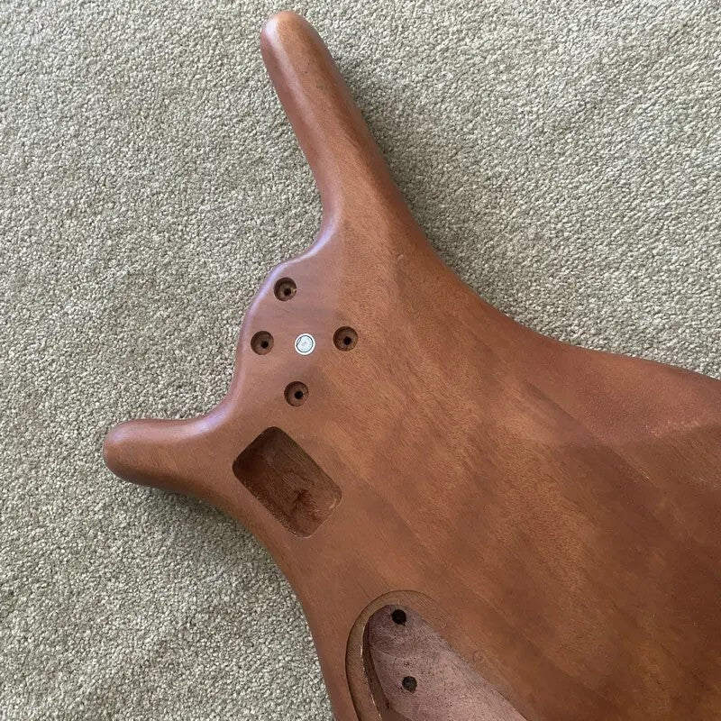 Zebra Wood Top Electric Bass Mahogany Body DIY Project