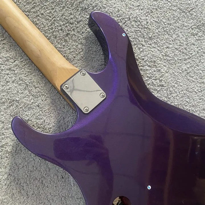 TNC Purple Metallic Finish Electric Guitar, Basswood Body, Maple Neck