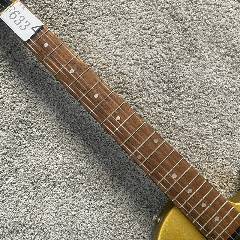 Metallic Gold Single Cut Guitar, Mahogany Body with Maple Neck Fit Les