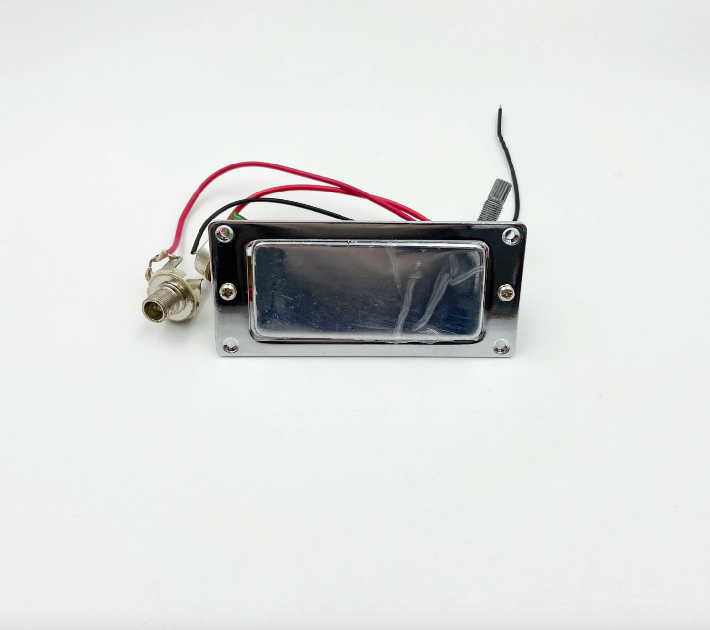 Chrome Mini Humbucker Closed Guitar Pickup 1T1V 6.35 Output Jack