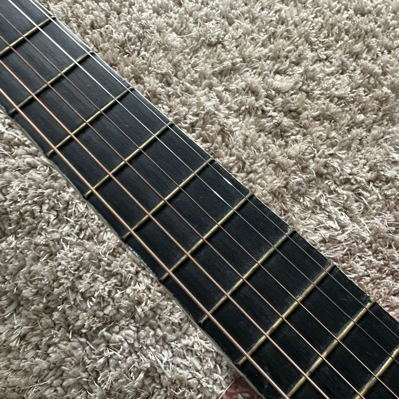 Red Burst 40 Inch Acoustic Guitar, Plywood Top Body, Rosewood Fingerbo