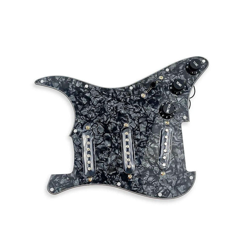 Alnico 5 Guitar Black Pearl Loaded Prewired Pickguard Fit Stratocaster