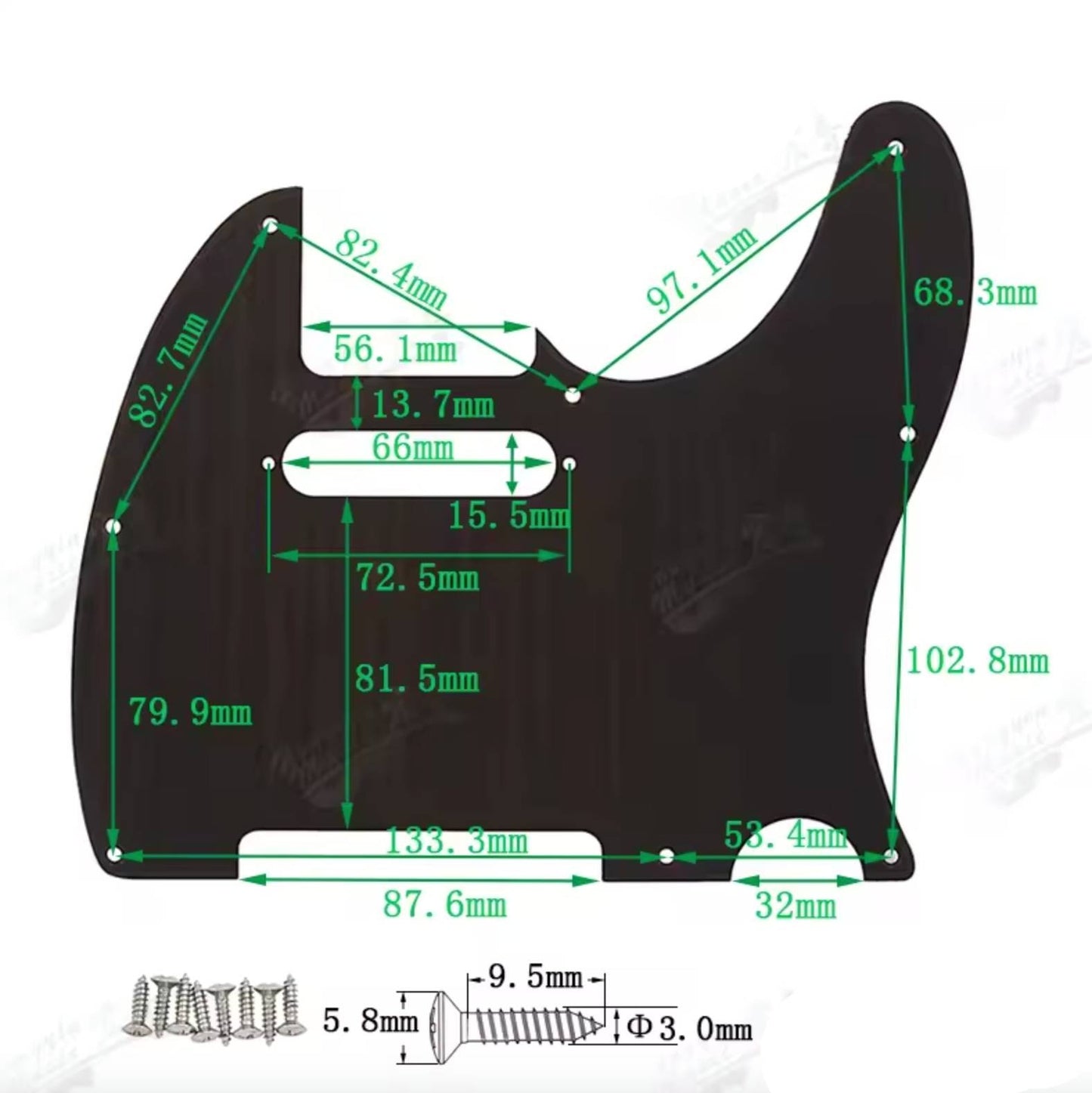 Rosewood Electric Guitar Scratch Plate Pickguard Fit Telecaster Tele
