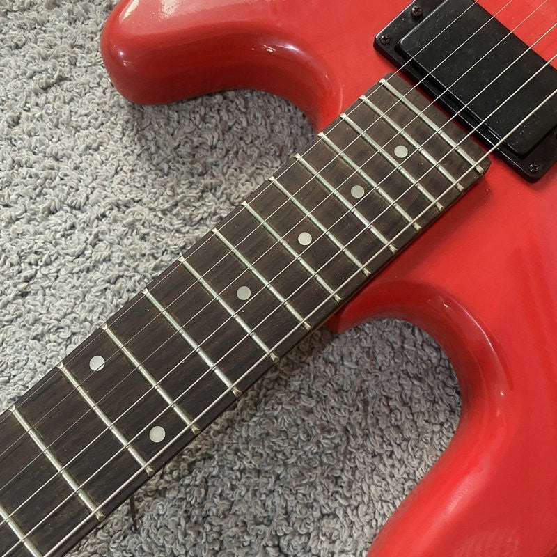 Custom Red Glossy Finish Guitar, Basswood Body, Maple Neck, Rosewood F