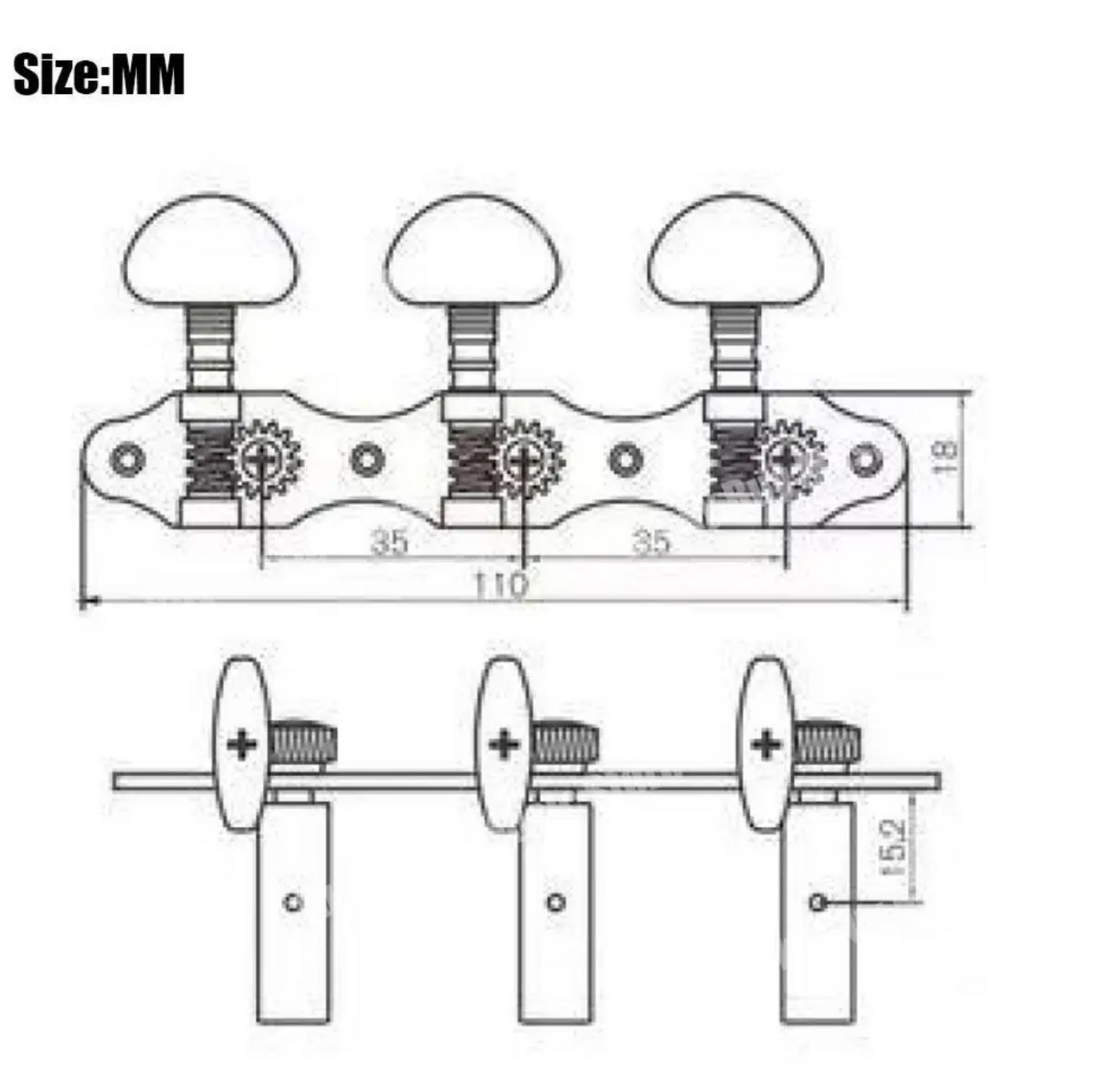 Gold Classical Guitar Machine Heads Pegs Fit Ibanez,Lucero,Cordoba, Br