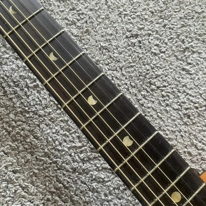 Luna 38 Inch Acoustic Guitar, Engraved Rose Spruce Top Body, Okoume Ne