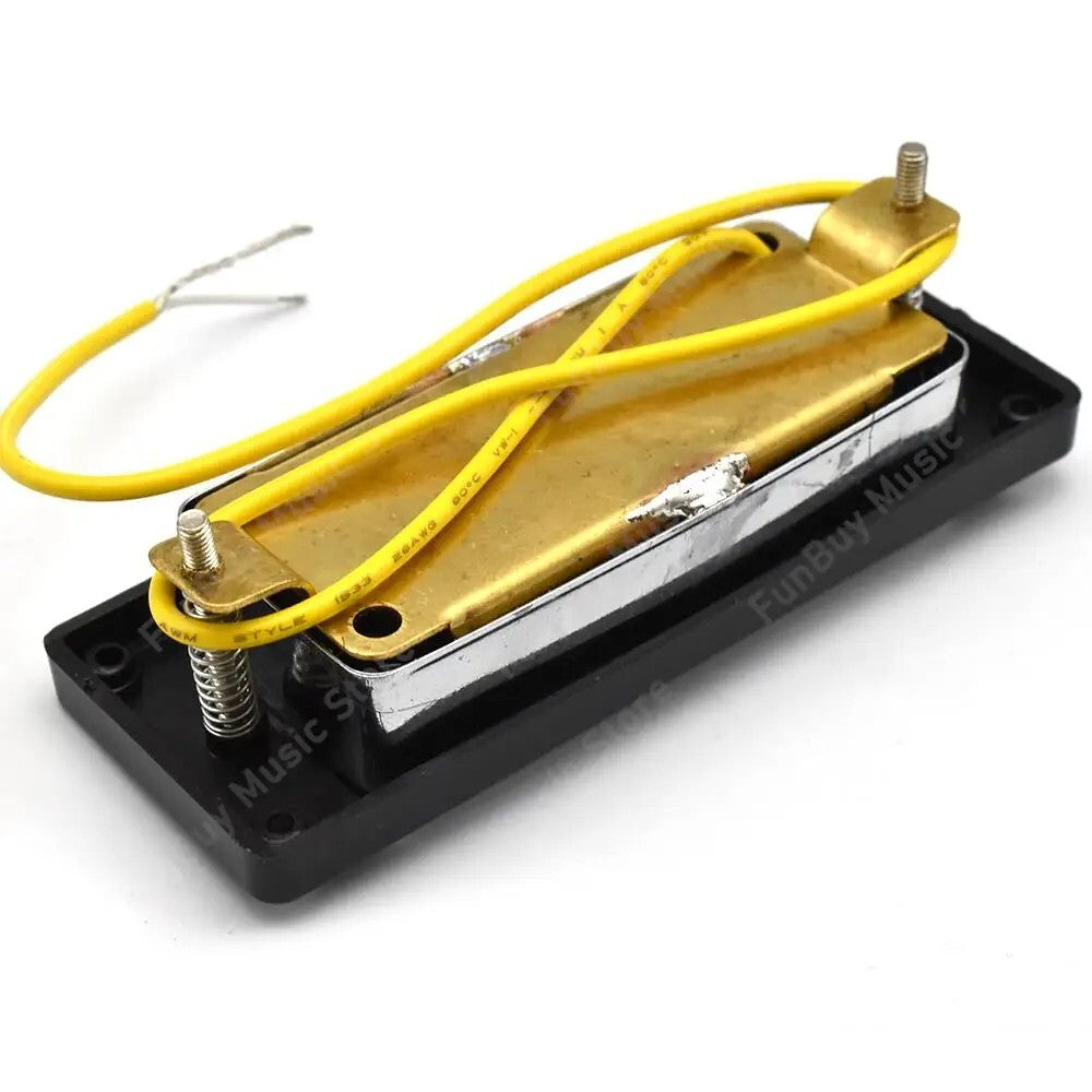 Chrome 4 String Bass Mini Humbucker Pickups Set
