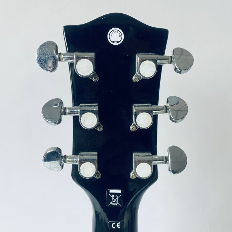 Black Single Cut Electric Guitar, Mahogany Body and Neck, Rosewood Fin