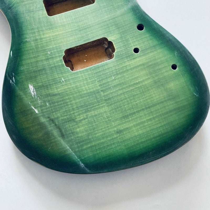 Green Burst Guitar Tiger Maple Top Mahogany Body