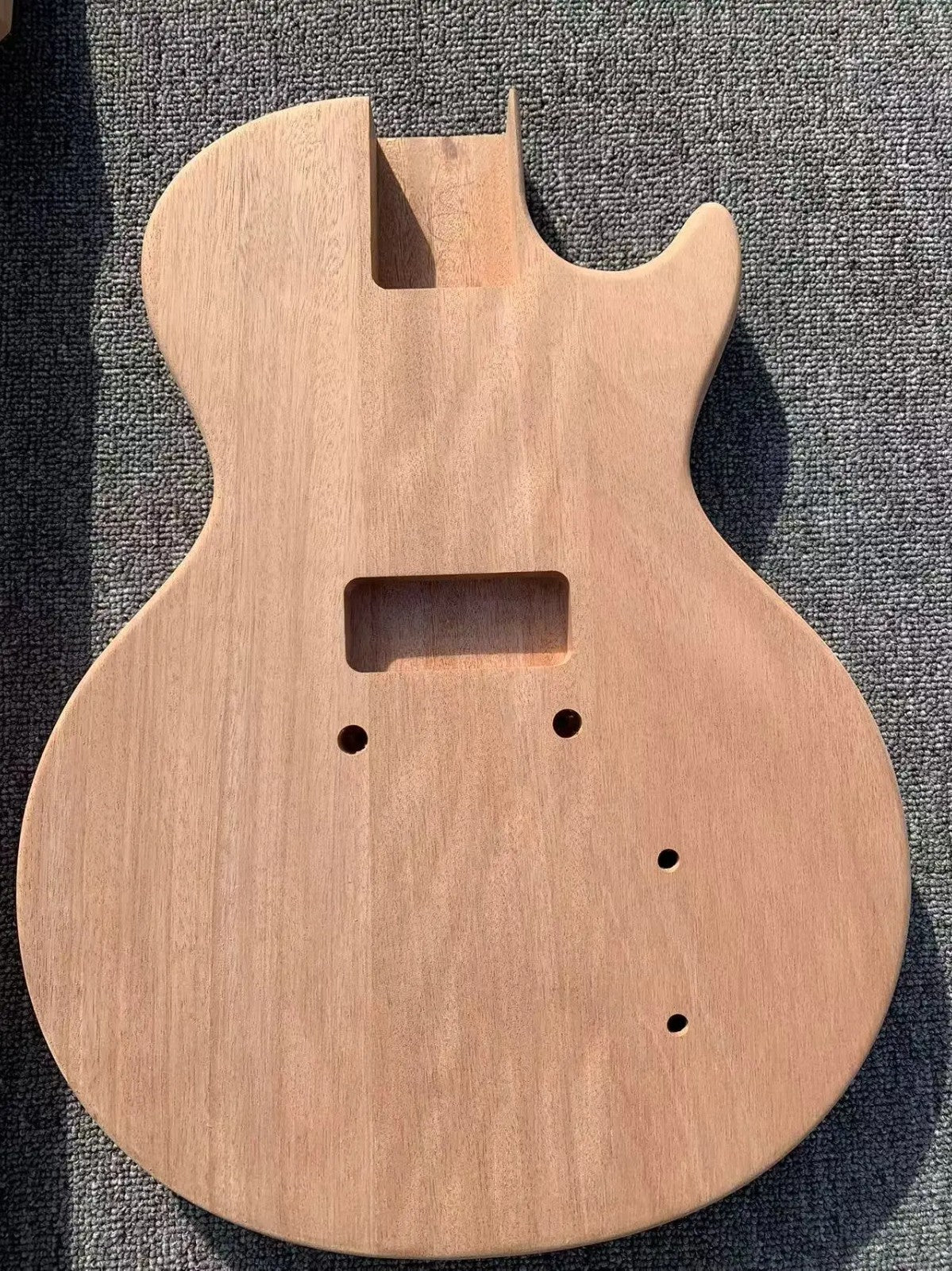 DIY Project Mahogany Guitar Body with Neck Fit Les Paul LP Junior
