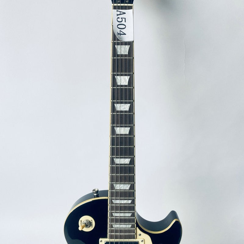 Black Single Cut Electric Guitar, Mahogany Body and Neck, Rosewood Fin