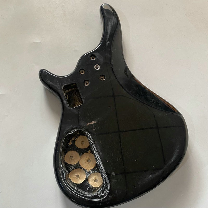Black Harley Benton 5 String Bass Basswood Body