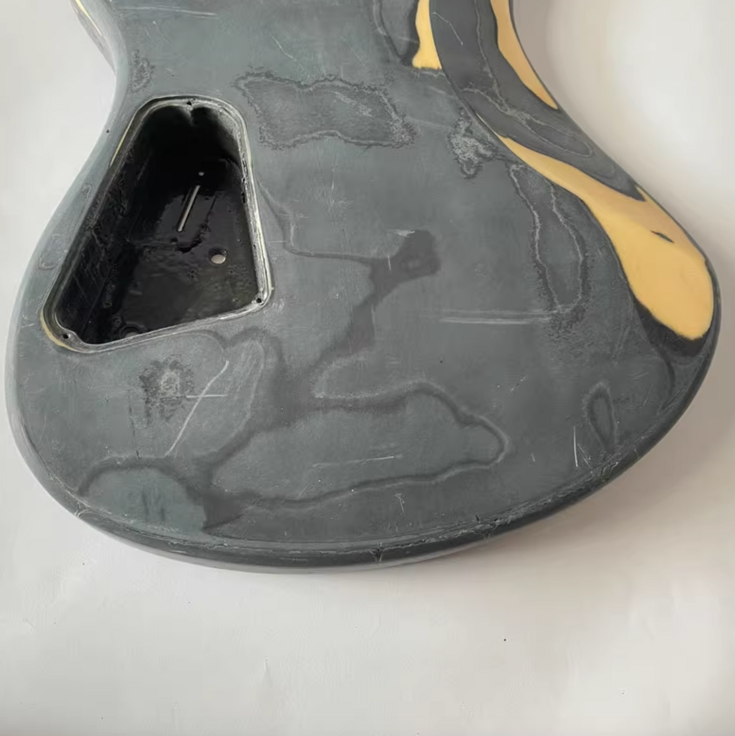 Grey Burst HSS Guitar Basswood Double Cutaway Body DIY Project