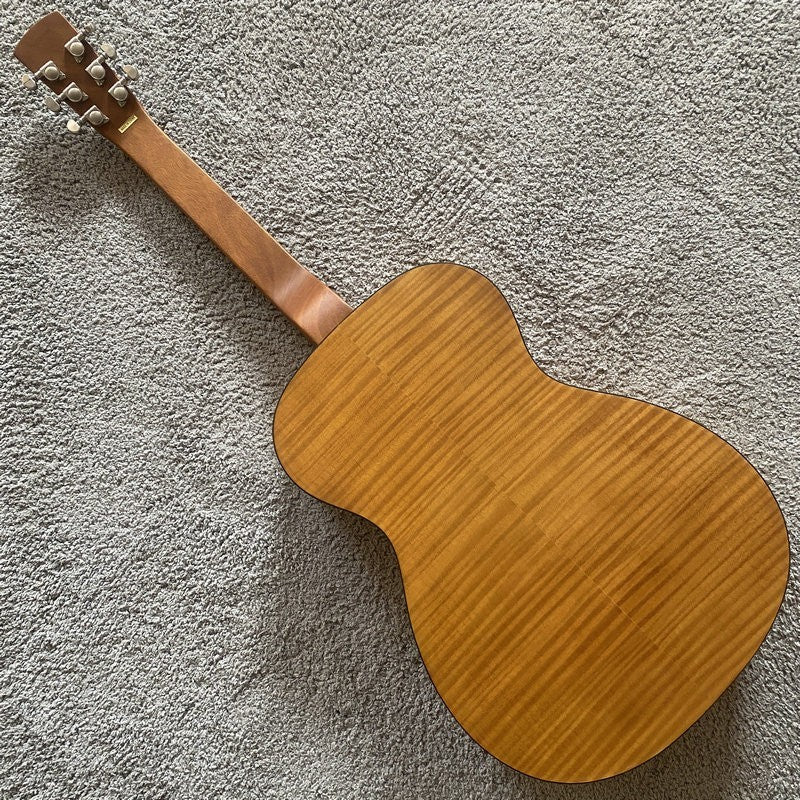 DIY Tiger Maple Dobro Resonator Guitar Mahogany Neck Rosewood 19 Frets