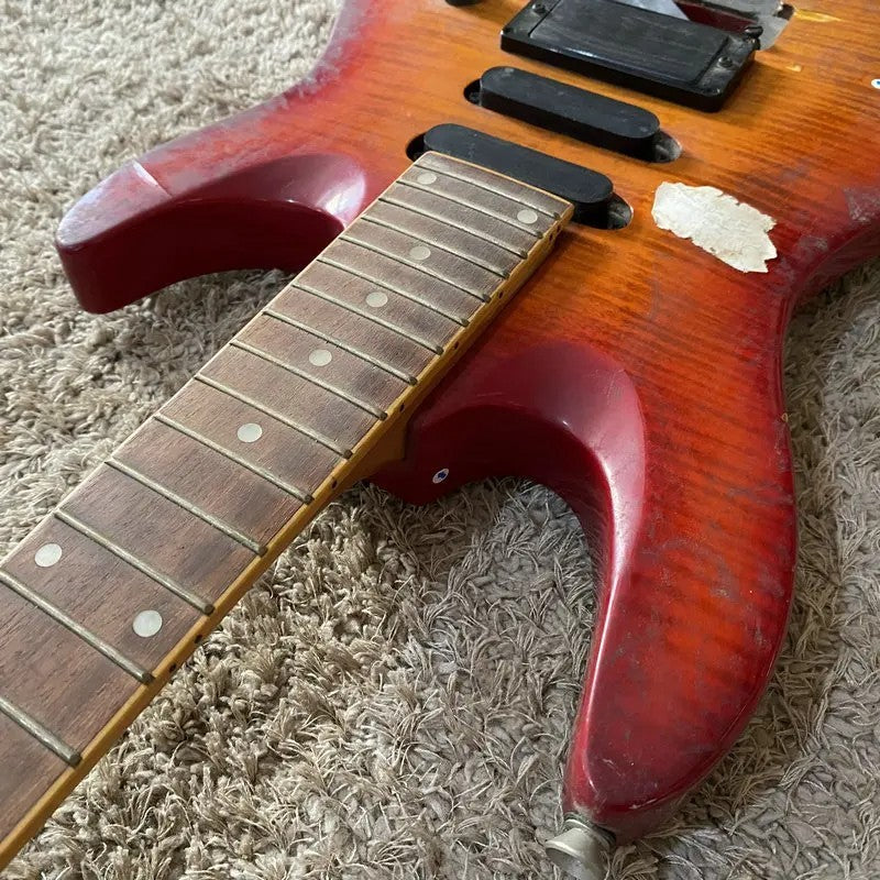 KCC HSH Guitar, Sunburst Tiger Maple Top Body, Rosewood Fingerboard Ma