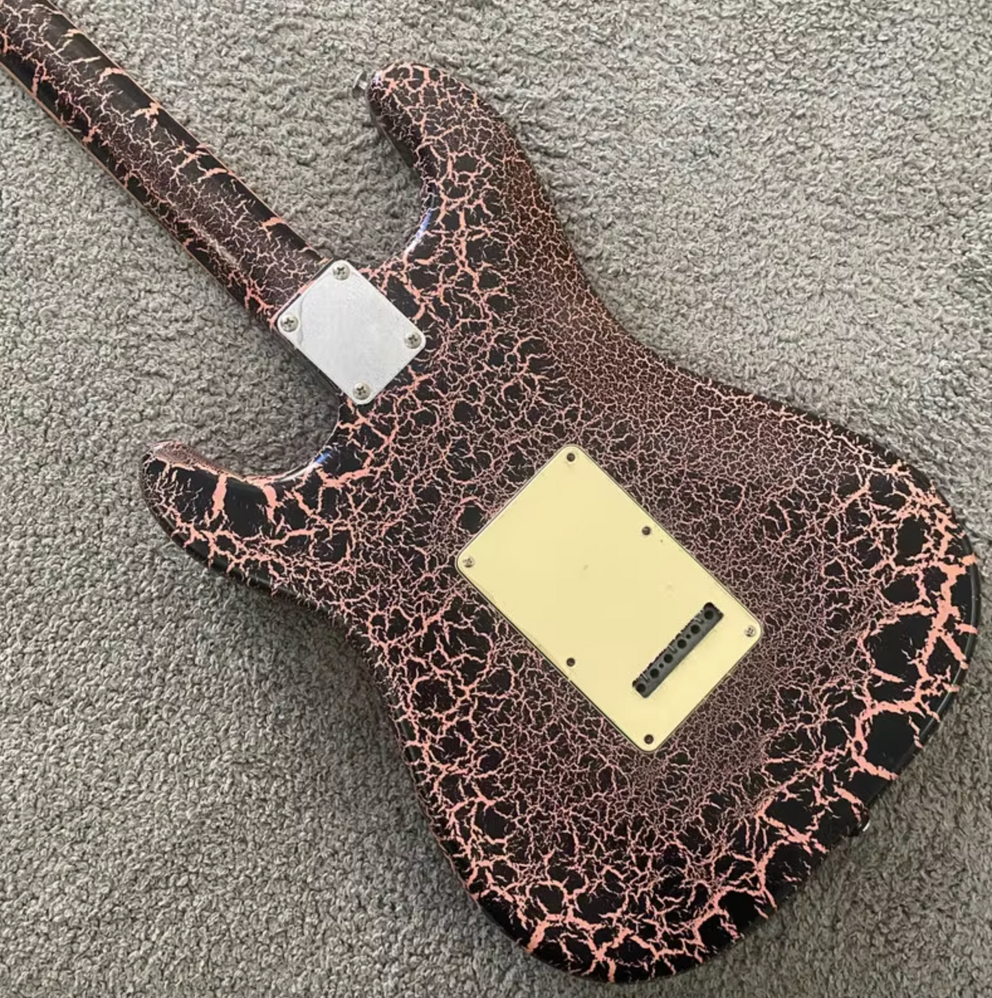 Custom Finish Guitar SSS, Purple Black Basswood Body, Maple Neck, 22 F