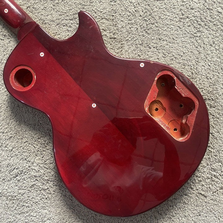 Left Hand Harley Benton Guitar Tiger Maple Top Body with Neck Set Fit