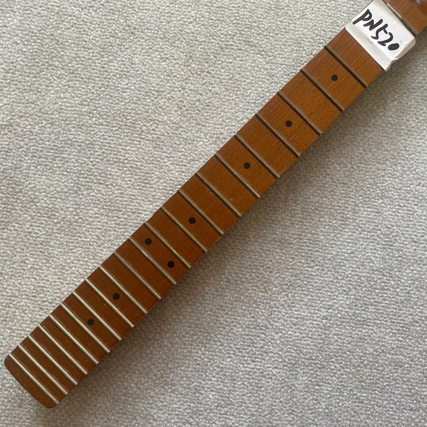 Roasted Maple Wood 4 String Mini Electric Bass Neck, 22 Frets Fingerbo
