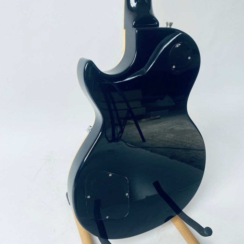 Black Single Cut Electric Guitar, Mahogany Body and Neck, Rosewood Fin