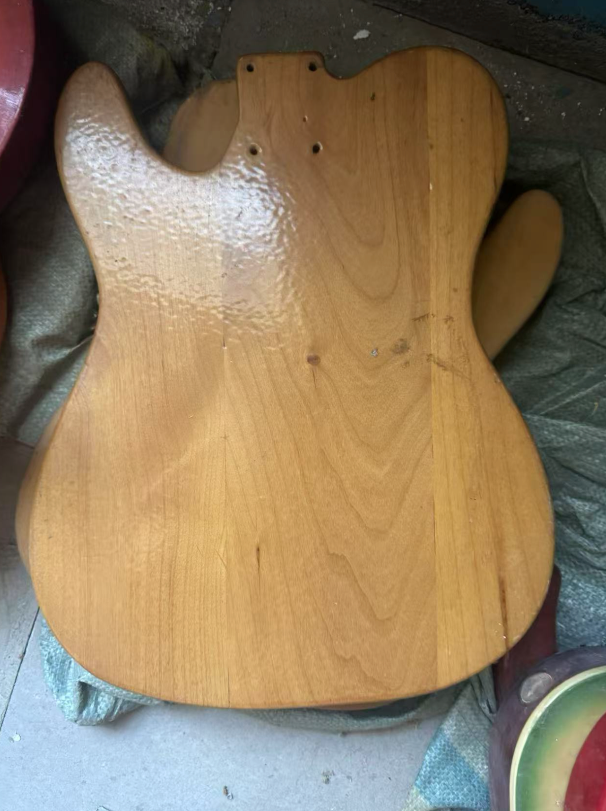 Black Ash Wood Guitar Body with Spider Web Top Fit Telecaster Tele