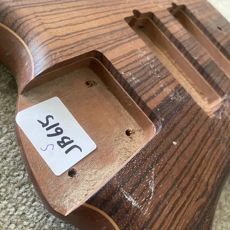 Zebra Wood Top Electric Bass Mahogany Body DIY Project