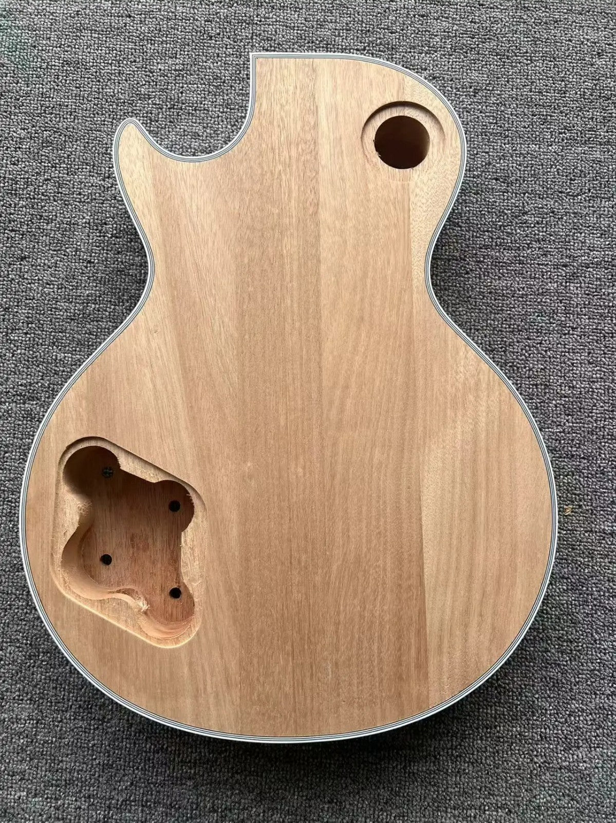 Tiger Maple Top Mahogany Wood Guitar Body with Neck, Rosewood Fingerbo
