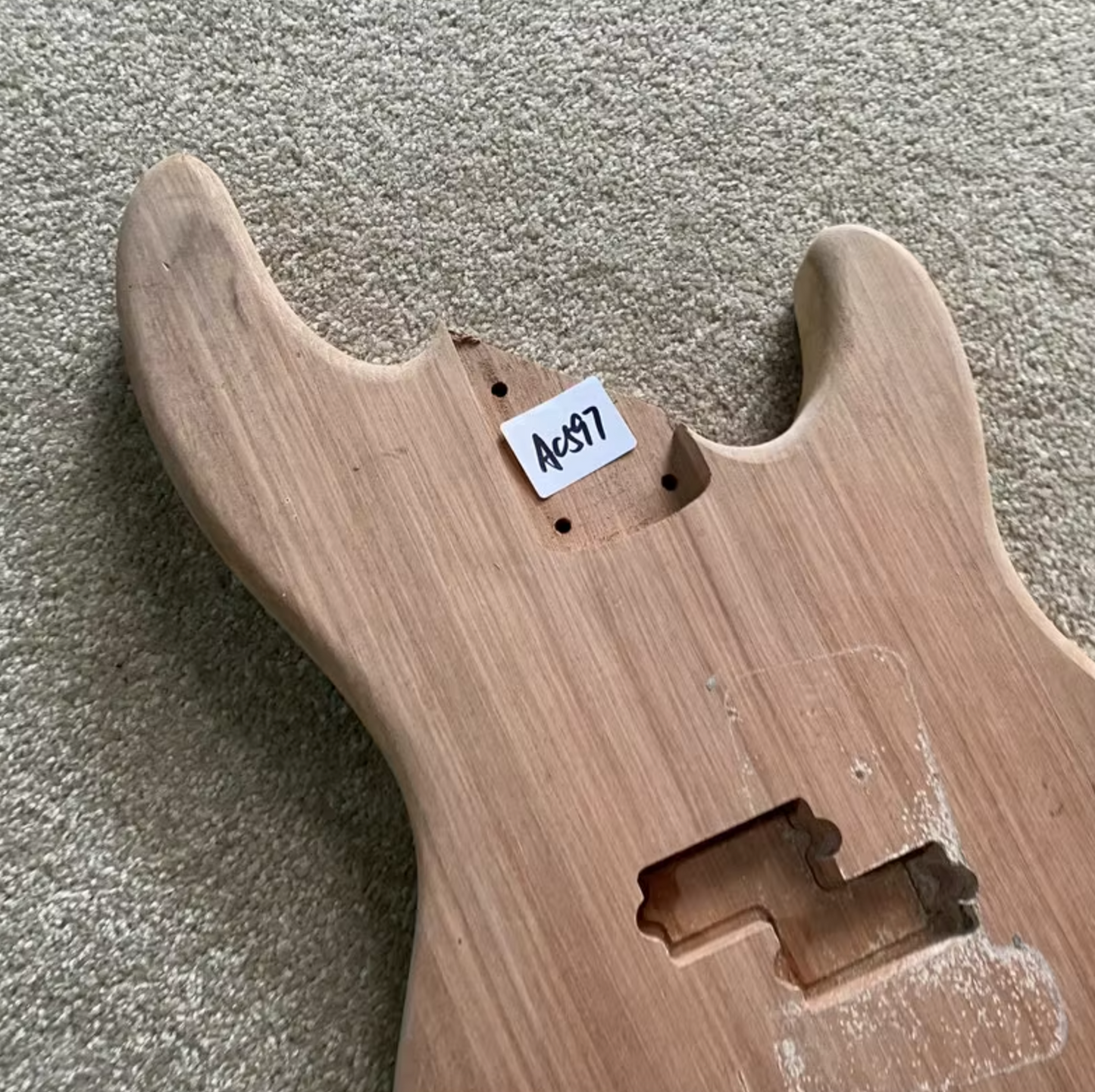Mahogany Wood 4 String Bass Guitar Body DIY Project