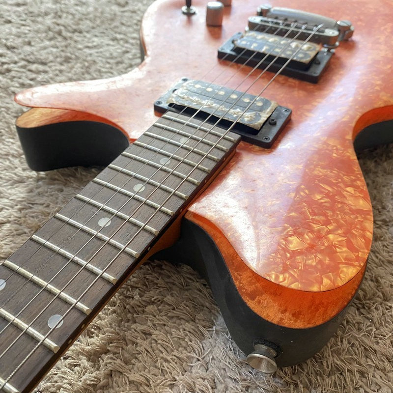 Orange Guitar, ABS Frosted Top Basswood Body, Maple Neck Fit Les Paul