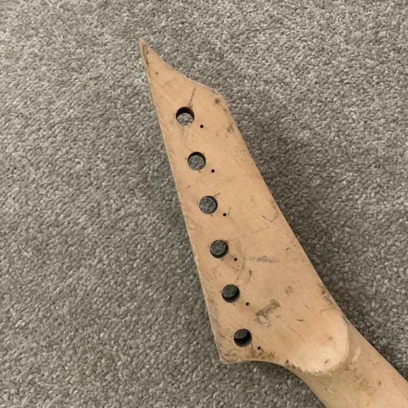 Maple Wood Reversed Headstock Guitar Neck with Rosewood 24 Frets Finge