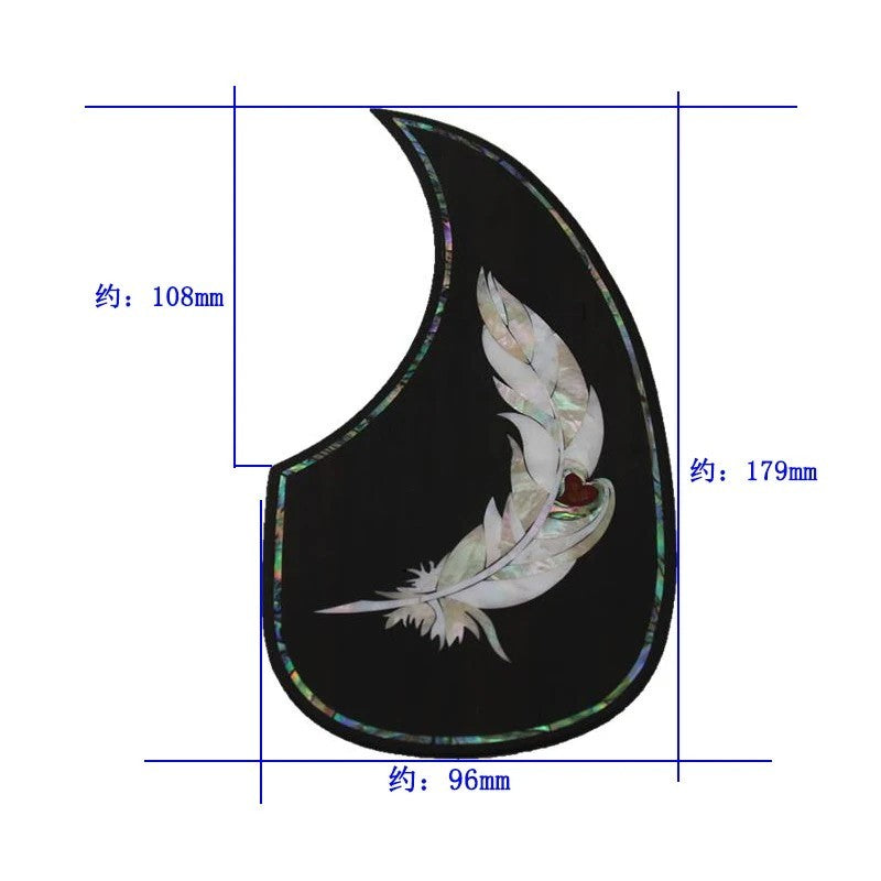 Rosewood Acoustic Guitar Scratch Plate Pickguard with Abalone Inlay De