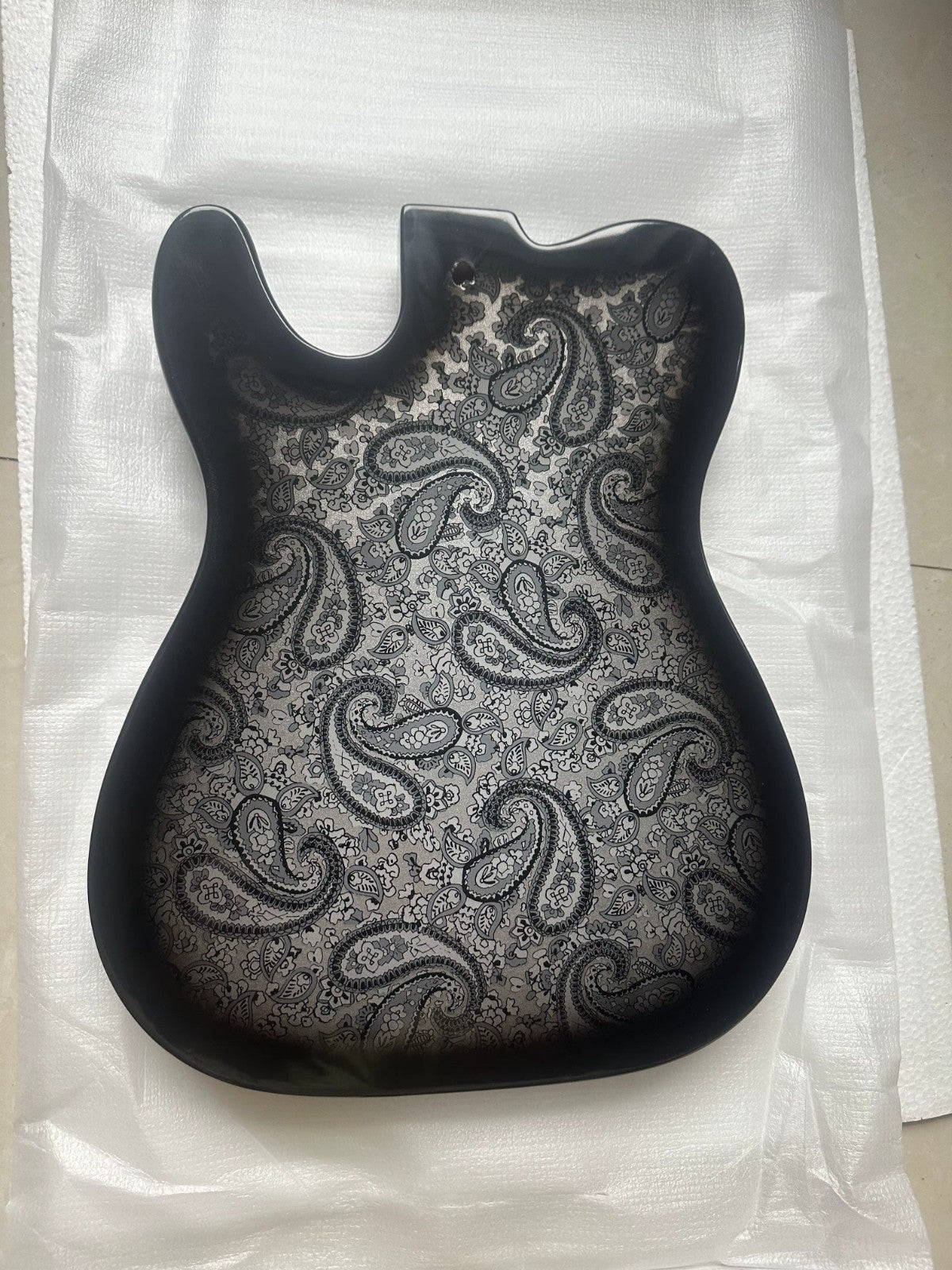 Black Custom Amoeba Finish Guitar Mahogany Body Fit Telecaster Tele
