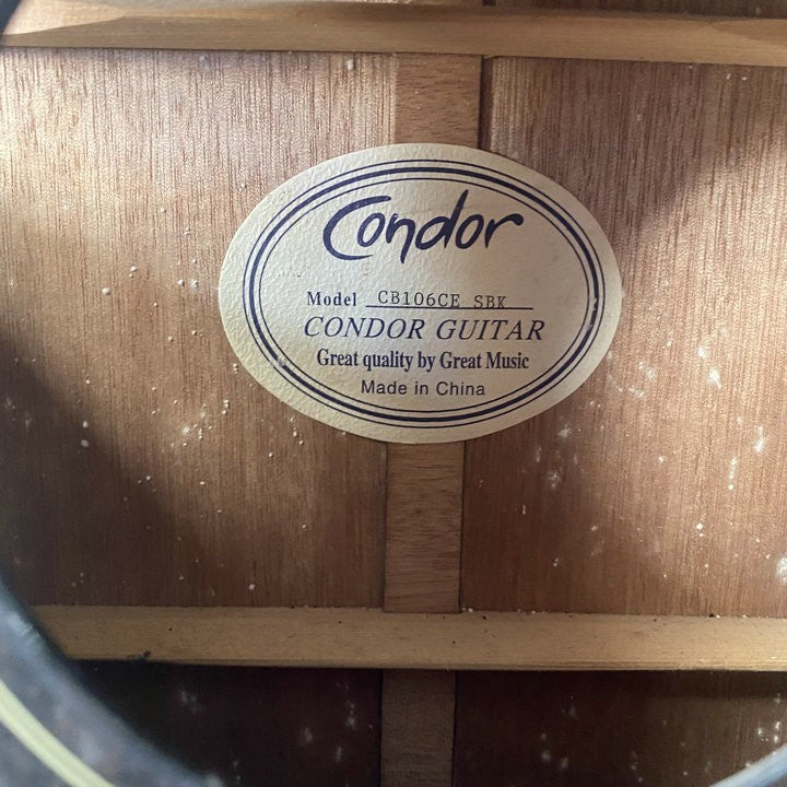 Condor 4 String Acoustic Electric Bass, Ash Top Mahogany Body and Neck