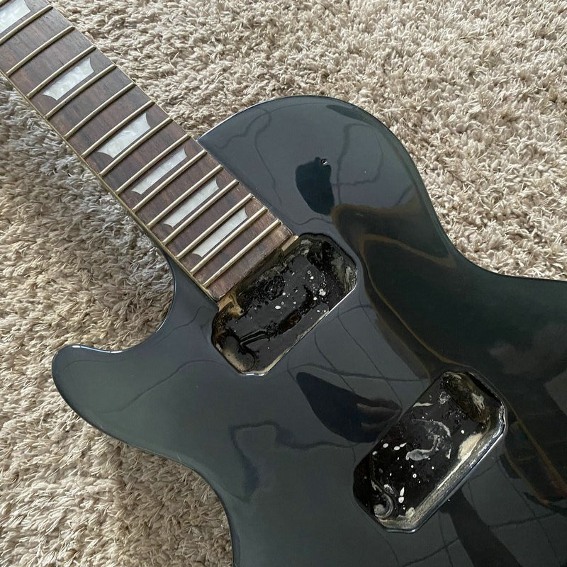 Black Harley Benton Left Handed Guitar Body with Neck, Rosewood Finger
