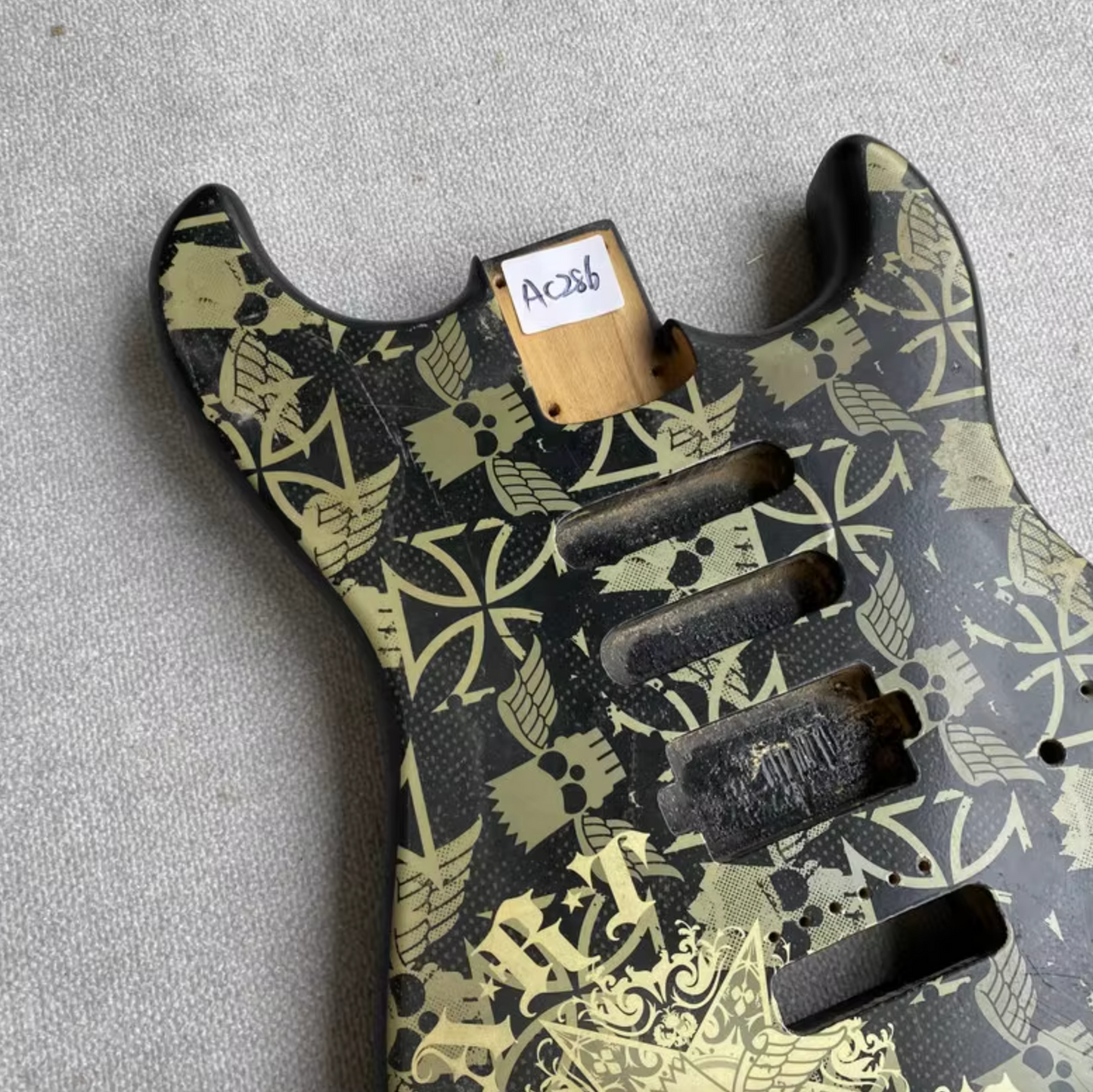HSS Skull Head Top Guitar Basswood Body DIY Project