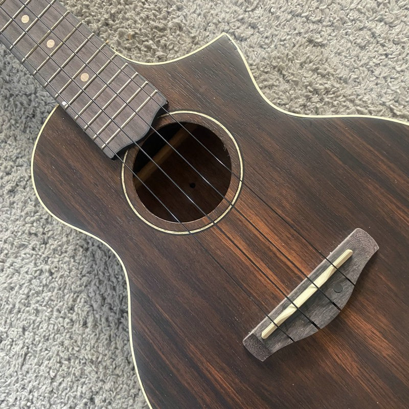 Ibanez 4 String Electric Ukulele Mini Guitar, Nylon Strings, Black Wal