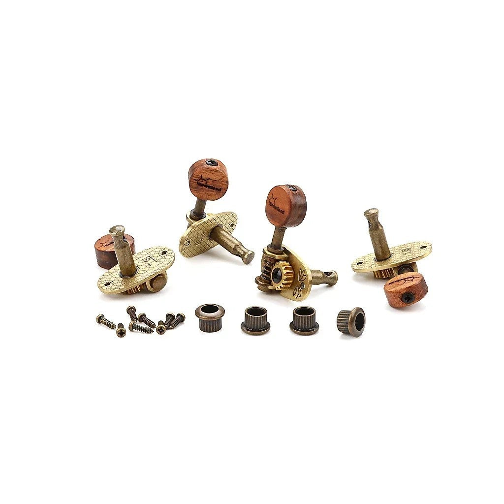 Bronze Ukulele 2R2L Tuning Pegs Machine Heads Open Gear