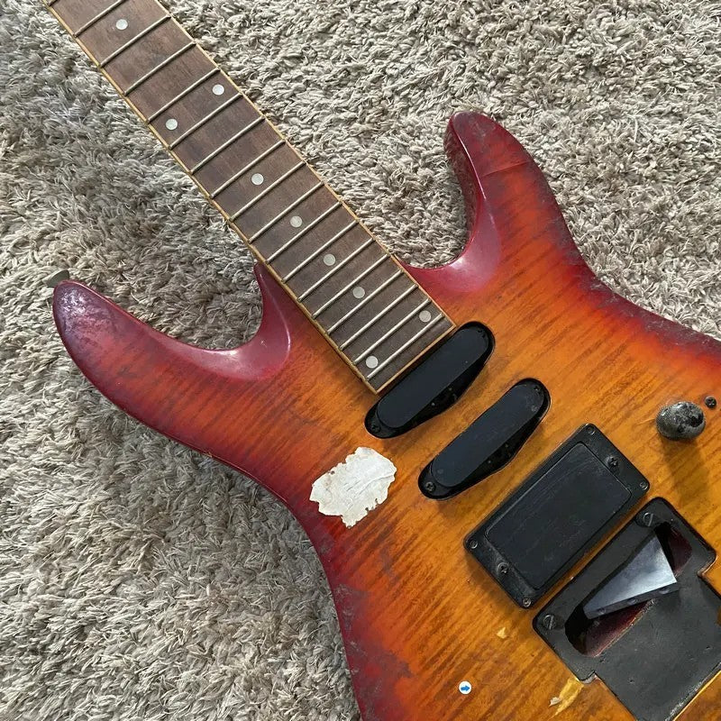 KCC HSH Guitar, Sunburst Tiger Maple Top Body, Rosewood Fingerboard Ma