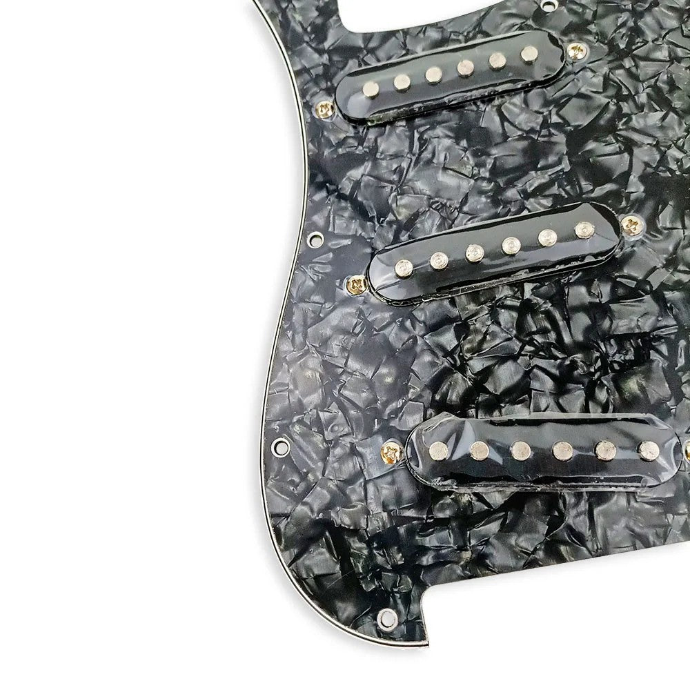 Alnico 5 Guitar Black Pearl Loaded Prewired Pickguard Fit Stratocaster