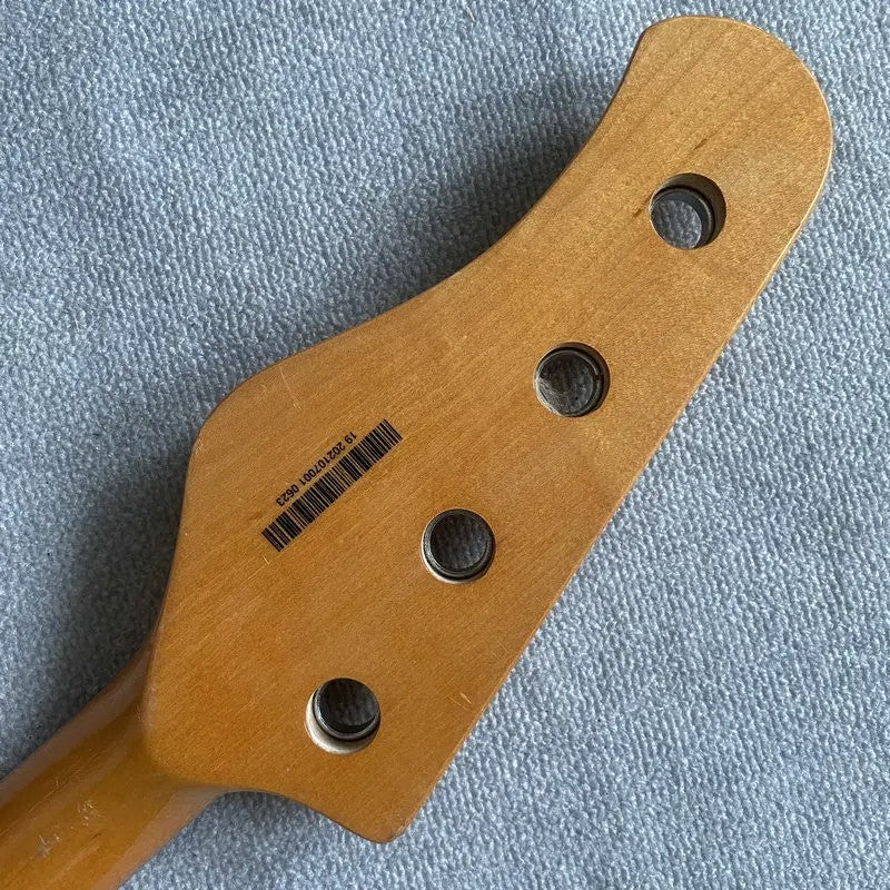 Red Basswood 4 String Bass Body with Maple Neck, Rosewood Fingerboard