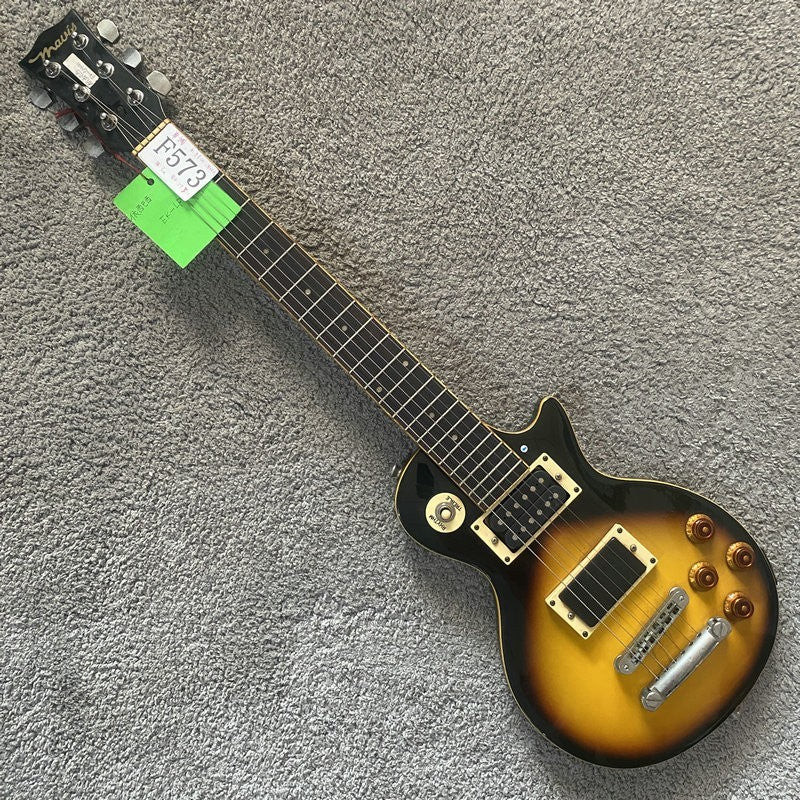 Mini Electric Guitar Sunburst Finish, Solid Basswood Body, Maple Neck