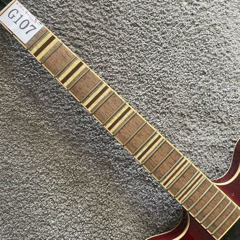 Red Glossy Semi Hollow Jazz Guitar Body Mahogany Neck, 22 Frets Finger