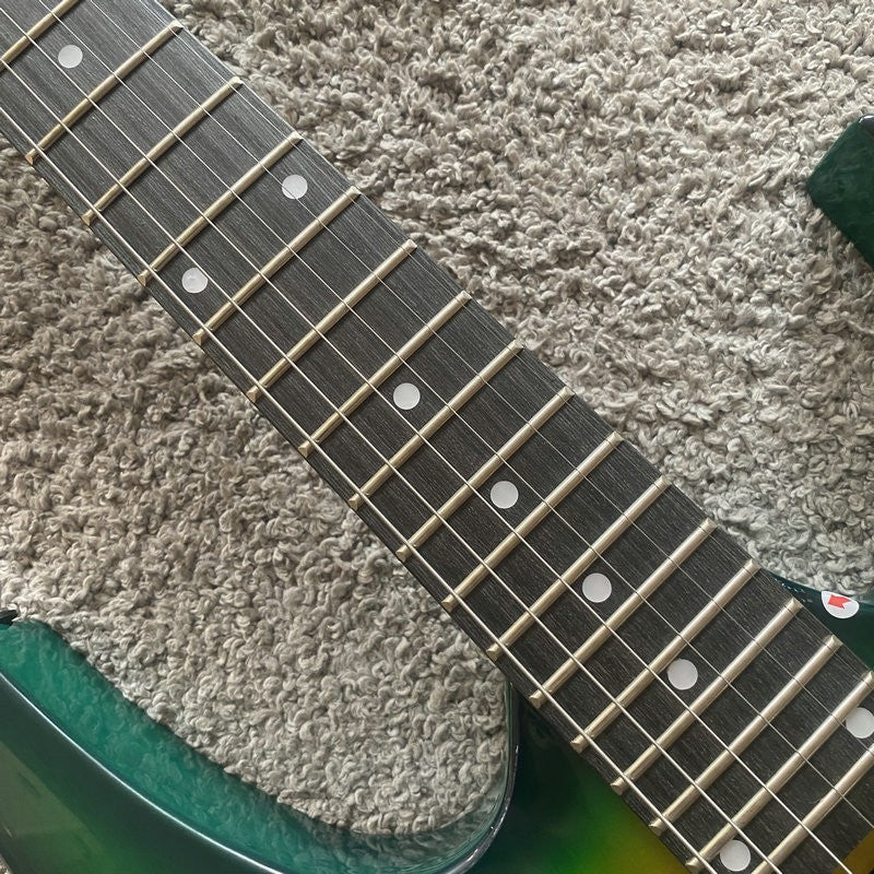 Green Yellow Burst HSH Guitar, Basswood Body with Maple neck, Rosewood