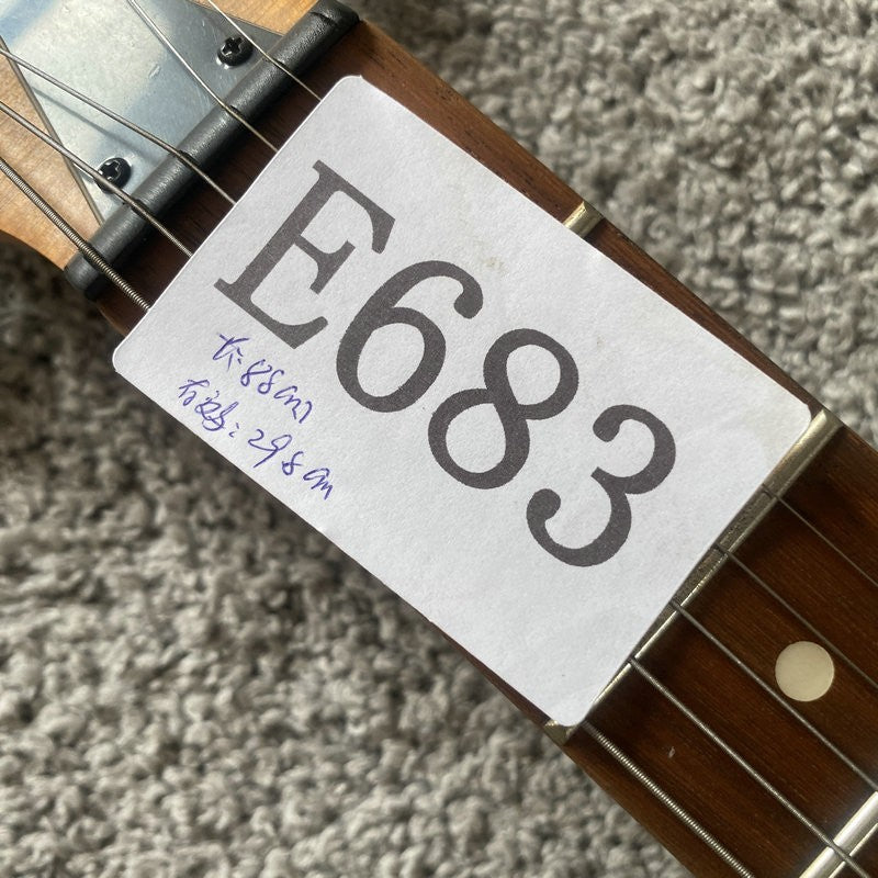 Blue Mini Electric Guitar, Solid Basswood Body, Maple Neck, Rosewood F