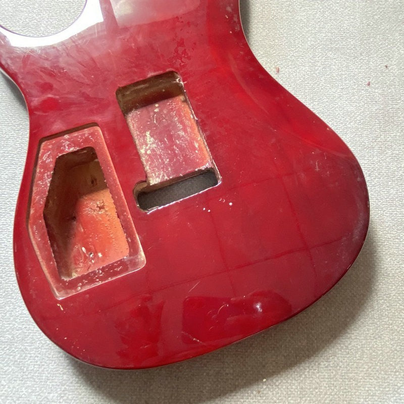 Red HH Guitar Double Cutaway Basswood Body