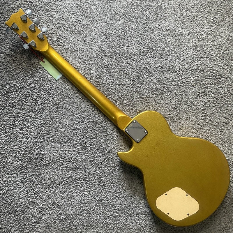 Metallic Gold Single Cut Guitar, Mahogany Body with Maple Neck Fit Les